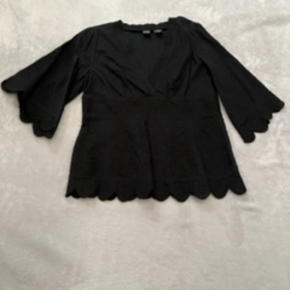 Saks Fifth Avenue Women's Top Shirt 14 Plus Black - Picture 1 of 15